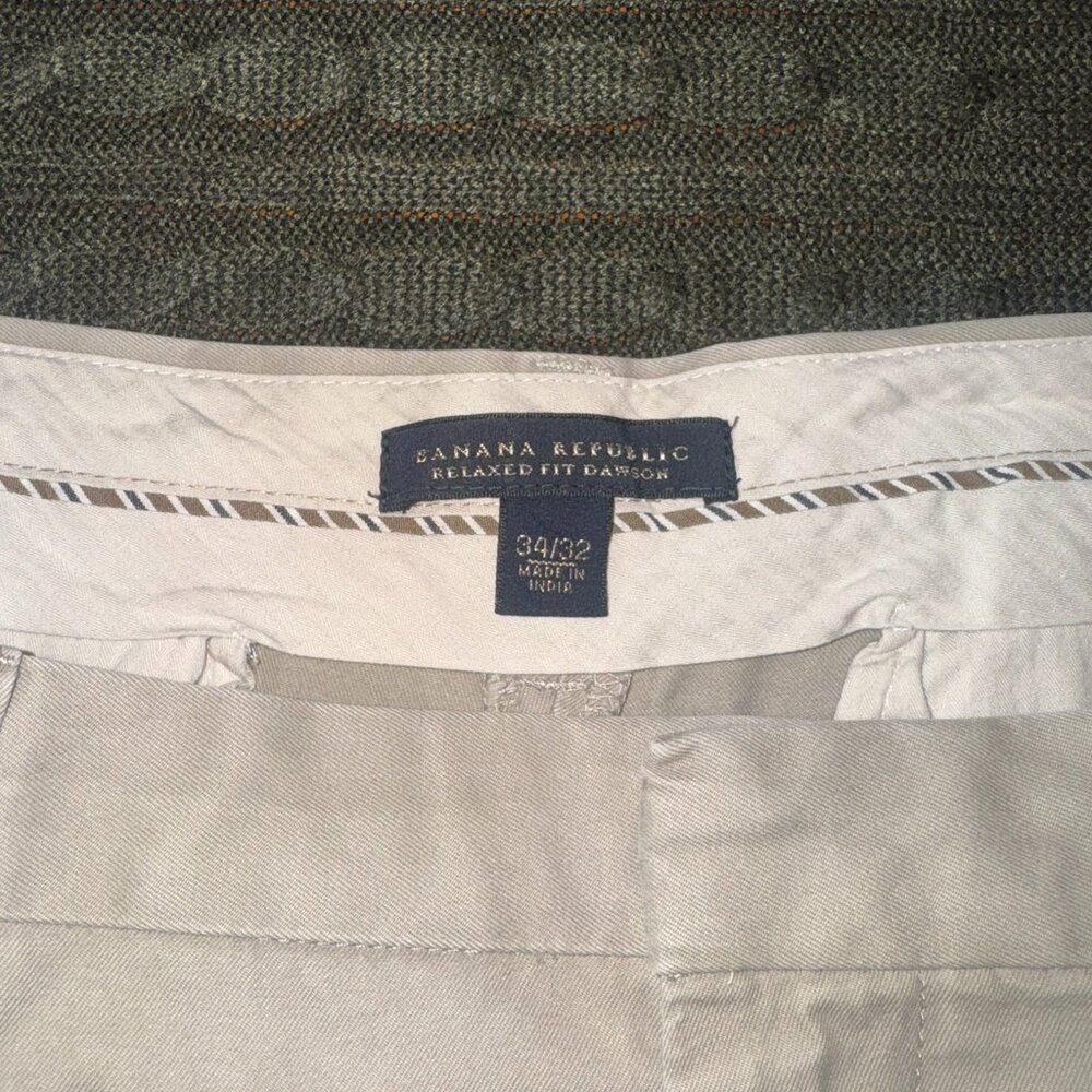 Khaki Flat Front Pants - Picture 4 of 6